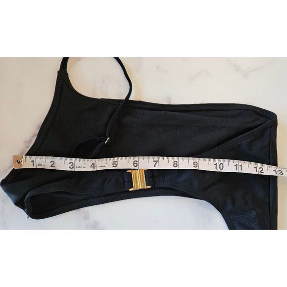 Betty Jade Swimsuit Womens Medium Black Cut Out Monokini One Piece Minimalist - Picture 5 of 8